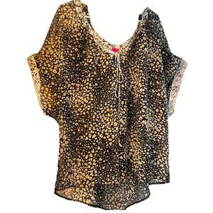 Victoria's Secret Beach Leopard Print Sheer Swimwear Cover-up Poncho OS NEW